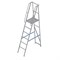 Алюминиевая лестница-платформа Мегал фиксированной высоты с шипами ЛПФВА Н=1,8-1 - фото 377207