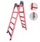Лестница стеклопластиковая приставная, трансформируемая в стремянку Оникс ЛСПТС-2х1,0АМ металлические оконцеватели, с абразивным покрытием ступеней - фото 419828